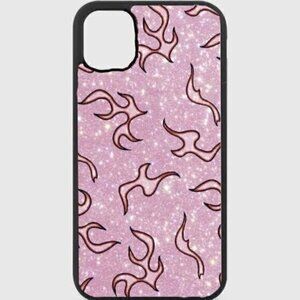 Pink Glitter Flame Phone Case